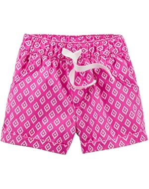 Baby Girls’ Geo Print Shorts – Pink – 3 Months