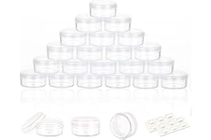 Tiny Sample Containers 3 Gram Sample Jars 25pcs Makeup Sample Containers with Lids