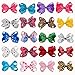 LCLHB 4.5 inch Printed Ribbon Bow Boutique Baby Girl Hair Clips For Teens Children 20PCS