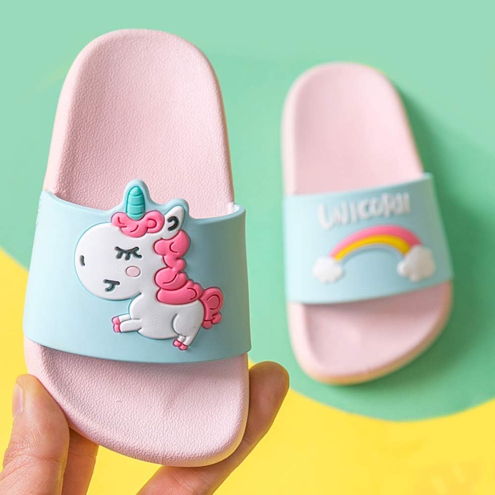  | Toddler Little Kids Unicorn Shower Pool Slide Sandals Non-Slip Summer Slippers Lightweight Beach Pool Water Shoes for Girls and Boys (Toddler/Little Kids) | Sandals