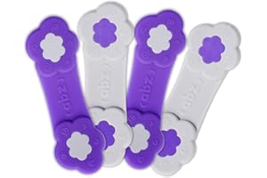 INCONTROL ABZ Pin Free Cloth Diaper Fasteners for Prefolds, Pre-Flats or Flat Diapers - 4 Pack - Purple