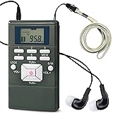 ZHIWHIS Mini Portable FM Radio, Stereo LCD Digital