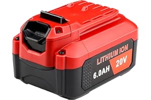 Powerost V20 20V Lithium Battery: Replacement for Craftsman 20V Battery CMCB204 CMCB202 CMCB201 Cordless Drill Tools - 6Ah 20 Volt Max Battery Pack