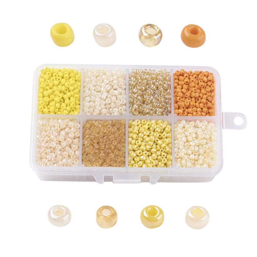Craftdady 4200pcs 8/0 Glass Seed Beads 3mm Assorted Kit Craft Seed Beads for Jewelry Making Art Craft DIY Decoration, Mixed Colors — image 1