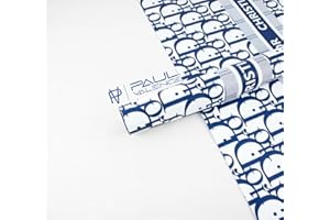 PAUL VALENCE 20-Sheet Flower Wrapping Paper, Floral Waterproof Bouquet Wrapping Paper for Flowers, DIY Craft, (CHRD BLUE)