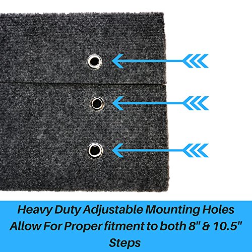 ARL Outdoors Grey RV Wrap Around Step Rug Cover- Protects Your RV From Unwanted Tracked in Dirt, Works on Electric and Manual RV Steps