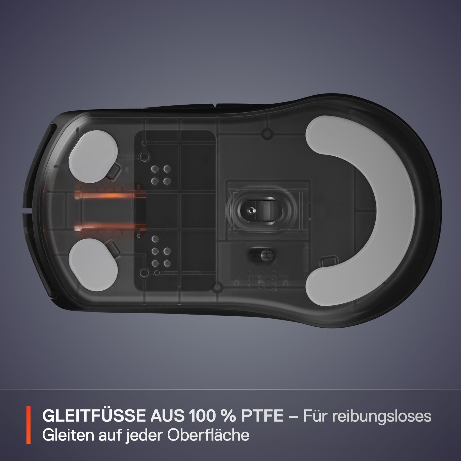 SteelSeries Rival 3 Wireless Gen 2 Gaming-Maus – 2,4 GHz und Bluetooth – 18.000 DPI TrueMove Air-Optiksensor – 60 Mio. Klicks garantiert – Ultraleicht – PTFE-Gleitfüße - Schwarz 6