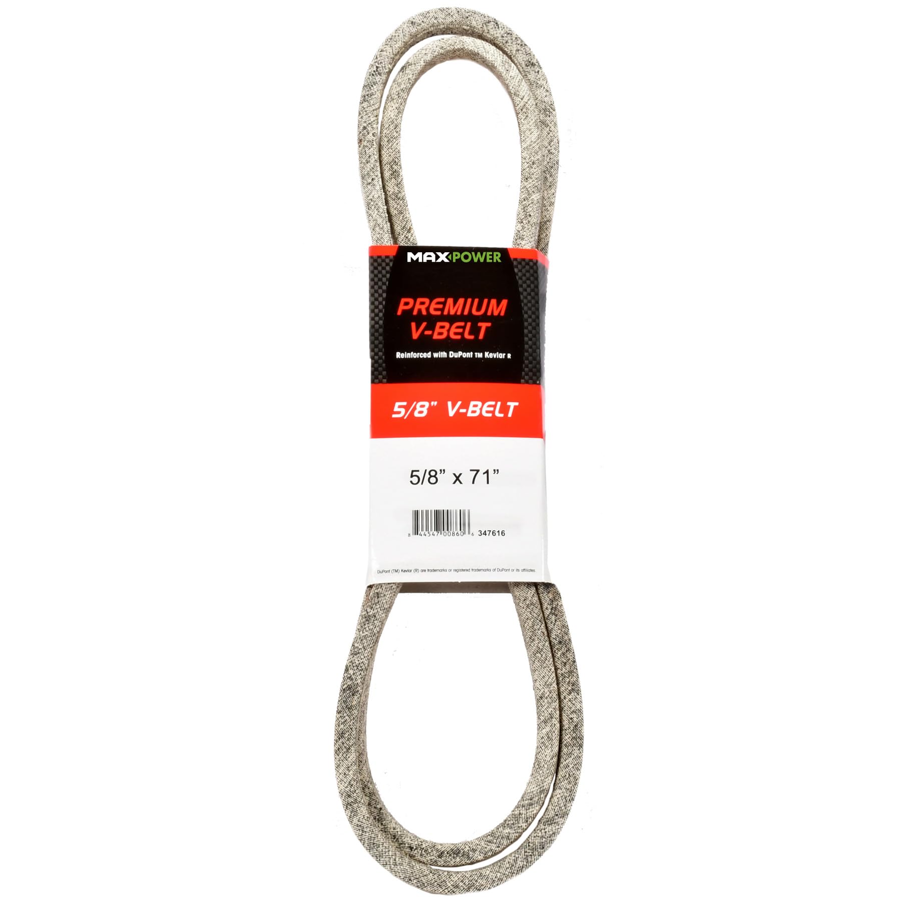 Maxpower 347616 Premium Belt Reinforced with Kevlar Fiber Cords, 5/8" x 71"