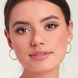 Gacimy 14K Gold Plated Hoop Earrings for Women, 14K
