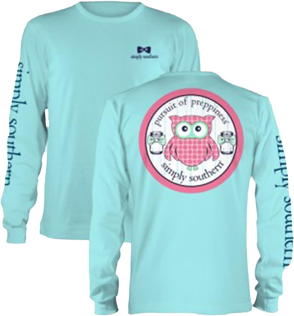 Simply Southern Tees Long Sleeve Preppy Owl Pool