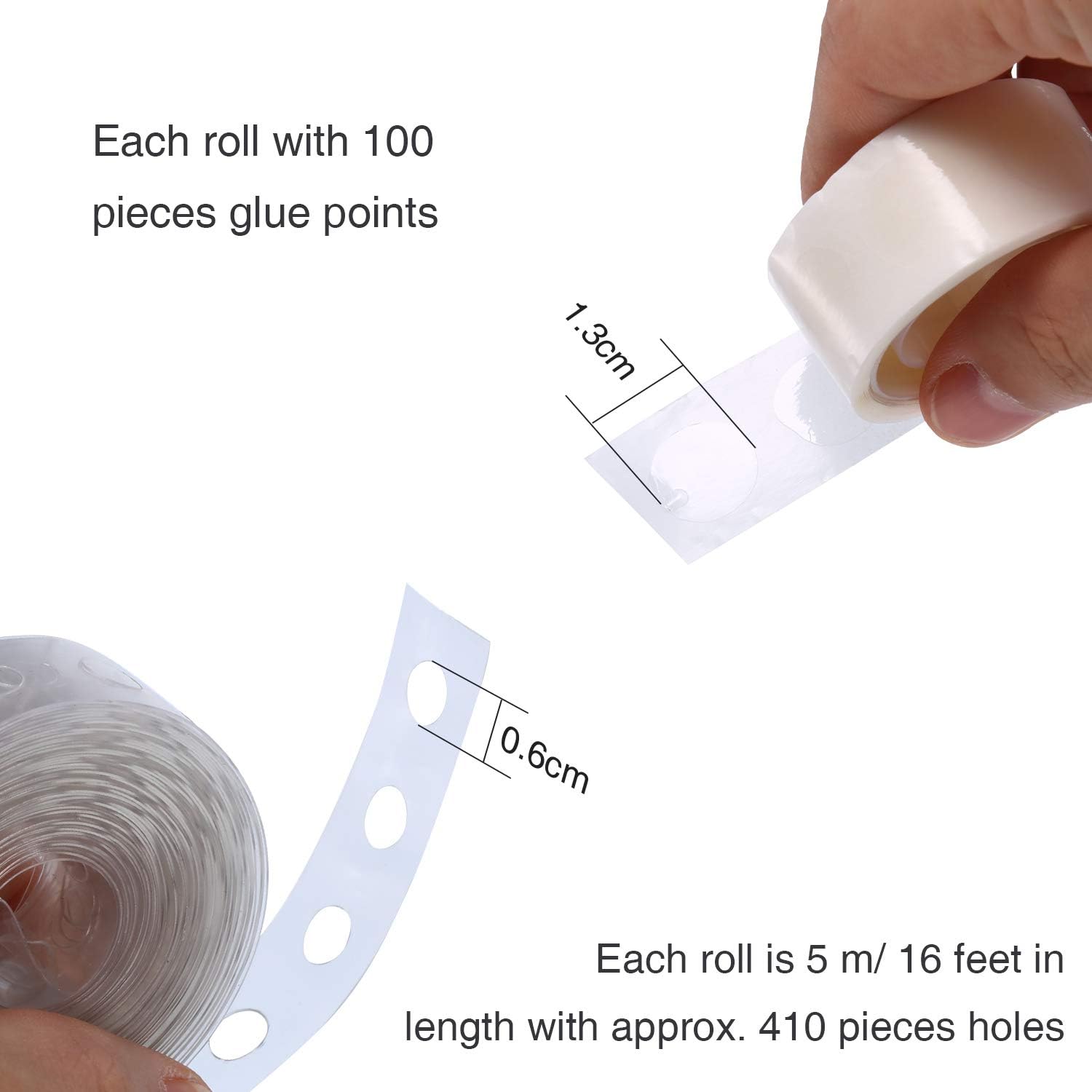 Tatuo Balloon Arch Kit Balloon Garland Decorating Strip Kit 2 Rolls Balloon Tape Strips with 2 Rolls Balloon Glue Point Dots Stickers (Single Hole): Toys & Games