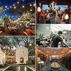 Afirst Outdoor Edison String Lights 48FT - Patio