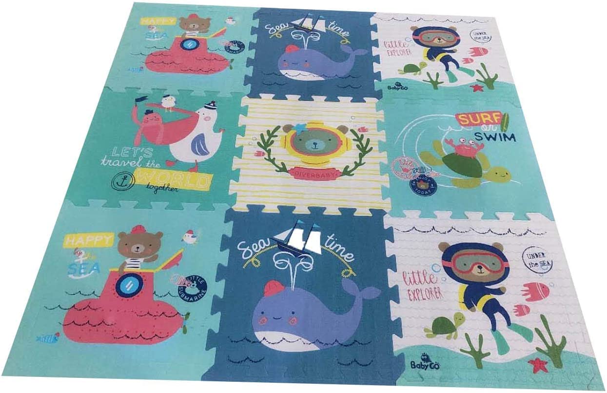 Babify Toy Planet Baby Puzzle Mat - Thickness 1.5cm, Non-Slip, Extra Large, Reversible, Waterproof, Portable, Double Sided for Toddlers and Babies (165x165x1.5cm)
