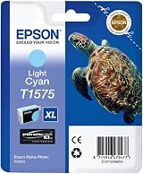 Epson T1575 Light Cyan Ink Cartridge Stylus Photo R3000 Genuine