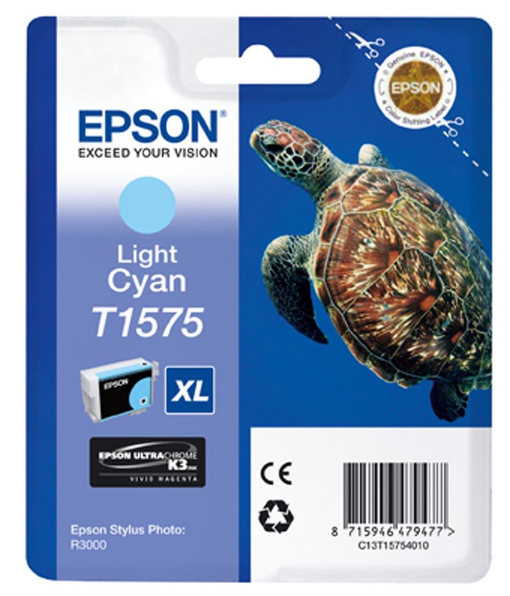 Epson C13T15754010 T1575, Print Cartridge, 1 x Light Cyan, Genuine