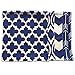 FanHomcy Navy Blue Geometric Throw Pillows Cases for Couch Decorative Cushion Covers Set of 4,18 x 18 Inch