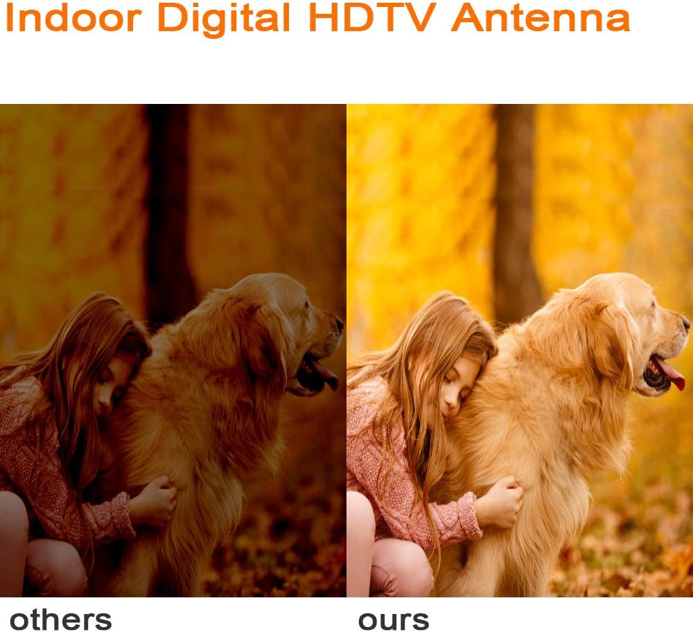 TV Antenna, Indoor Amplified HD Digital TV Antenna 200 Miles Range -HDTV Amplifier Signal Booster 4K HD Local Channels Support 4K 1080p Fire tv Stick and All Television -17ft Coax Cable: Home Audio & Theater