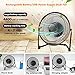 COMLIFE 9 inch Battery Operated & USB Powered Metal Desk Fan, Table Desk Personal Fan Two Speeds Powerful Airflow, Whisper Quite Operation Home Office Car Camping Study