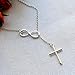 SPHTOEO Women Retro Wedding Jewelry Alloy Crucifix Pendant Chain Necklace