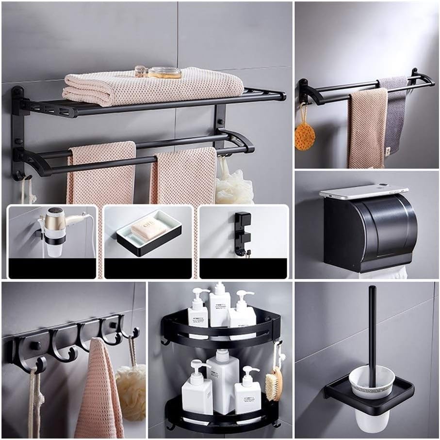 Estante de baño Aluminio del espacio de estante de toalla de baño Set