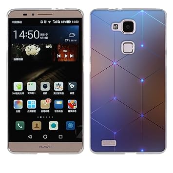 Ascend Mate 7 Hülle Case,Fubaoda[Elektromagnetischer Diamant]Huawei Ascend Mate 7 Case Hülle Premium Durchsichtig Handyhülle 
