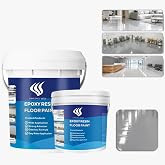 SHENGWEI Epoxy Floor paint,Gray,3 Gallon,Covers 360 sq. ft. | Durable Garage Basement Warehouse Workshop Floor Coating for Indoor &amp; Outdoor Concrete Surfaces