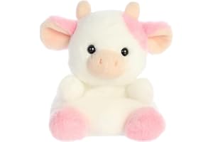 Aurora® Adorable Palm Pals™ Belle Strawberry Cow™ Stuffed Animal - Pocket-Sized Play - Collectable Fun - Pink 5 Inches