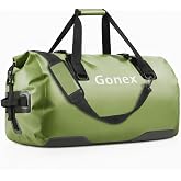 Gonex Waterproof Duffel Bag, 40L/60L/80L Roll-Top Travel Kayaking Dry Bag | Heavy Duty 600D PVC, Wet Pocket, Removable Interior Storage Pocket,Shoulder &amp; Hand Carry,Paddleboarding, Camping, Motorcycle