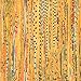 DII Chindi Home Collection Handwoven Multicolor Area Rag Run, 20x31.5, Mustard Yellow