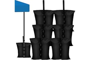 VASTTENT 150LBS Extra Large Canopy Weights, 6-Set Sand Bags for Pop Up Outdoor Canopy Tent Gazebo Sun Shelter Umbrella, Black