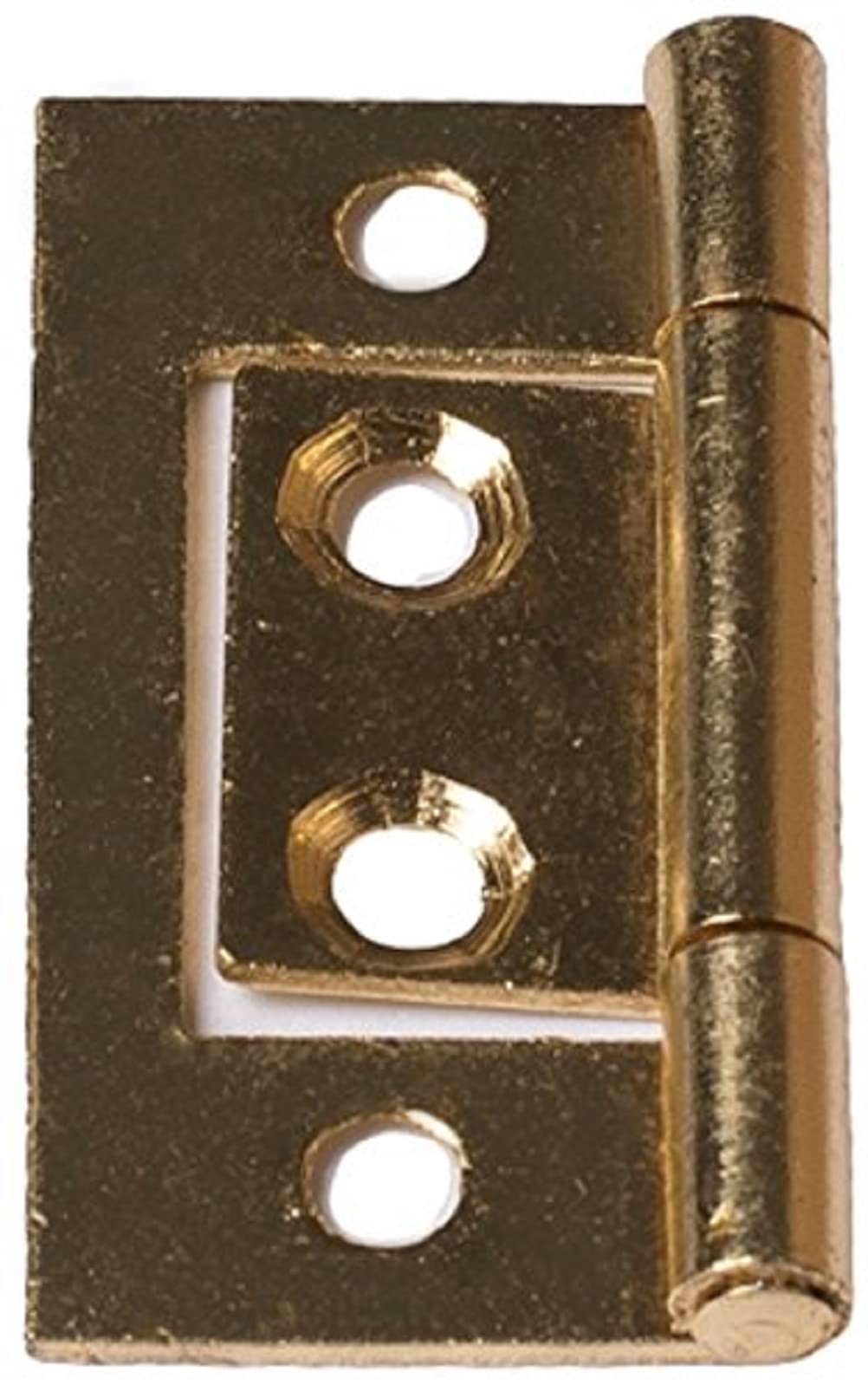 Merriway BH02264 (2 Pcs) EB Non-Mortise Flush Hinge, 38mm (1.1/2 inch) Brass Plated - Pack of 2 Pieces