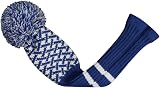 Scott Edward Knit Golf Head Covers Set of 4 Driver Fairway Hybrids Blue White view 4