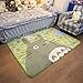Ikeelife Cartoon Totoro Skid-Proof Washable Big Carpet Kids Nursery Entertainment Floor Area Rugs Baby Crawling Mat for Living Room/Bed Room Green,50x120cm/19.7