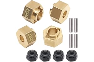 GTHELE Brass Wheel Hex Hub 4mm Extenders Adaptor Set for 1/18 TRX4M Upgrade Parts RC Crawler Car