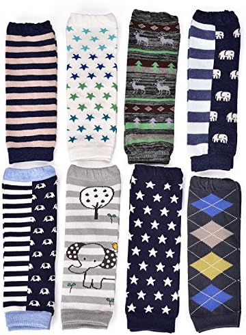6 Pairs Toddler Boys Leg Warmers, Baby Boy Leggings Knee Pads Size 0-6 Months 6-24 Months