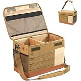 PSKER 18L Camping Storage Bag, Multifunctional Waterproof Picnic Basket, Tent Stakes Organizer,with Adjustable Shoulder Strap for Hiking Cookware, Travel, Car