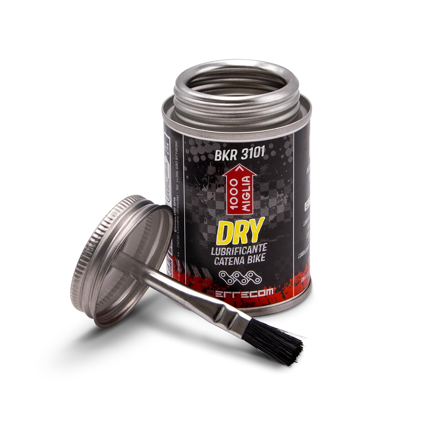 Errecom 1000 Miglia BKR 3101-120 ml Can, Dry Lube Bike Chain, for Dry and Dusty Weather Conditions, Brush included