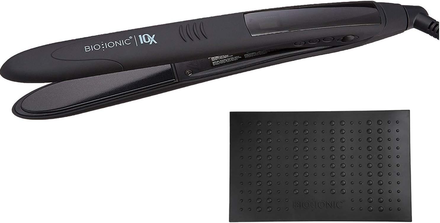 10X Professional Styling Iron Vibrating Plate 1 inch with Thermal Station Mat