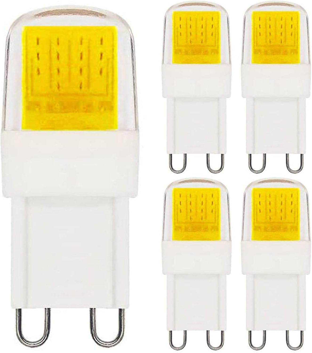 Flat G9 2W LED Bulb Cool White 6000K Compact Short 40mm Dimmable