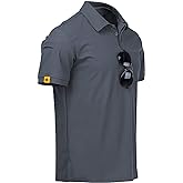 ZITY Mens Polo Shirt Short Sleeve Sports Tactical T-Shirt Athletic Golf Polos Daily Casual Stylish Collared Shirts for Men
