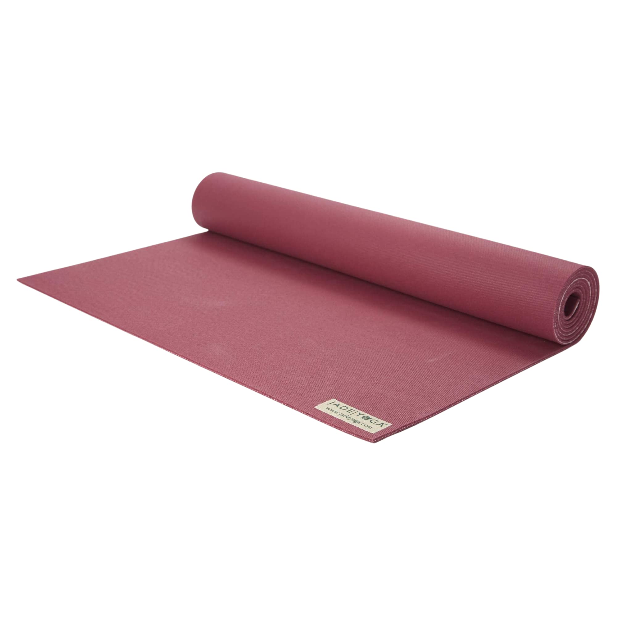 JadeYoga Harmony Non-slip Yoga Mat Durable and Thick Gym Natural Rubber for Exercise & Stretching Training Yoga Pilates & Meditation for Women & Men (Raspberry, 152 cm)