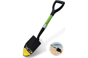 FORCOLID Beach Shovel,Kids Shovels for Digging,Short Handle Metal Shovel,Small Shovels for Gardening,Camping,Planting,27Inches,Green