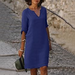 Cotton Linen Dresses for Women 2023,Trendy Summer