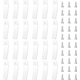 24 PCS Non Slip Drawer Stops, Clear PVC Plastic Drawer Stopper, with Stainless Steel Screw, Suitable for Furniture Dresser Drawer Bottom Repair Tool (2.36 x 0.63 x 0.08 in)