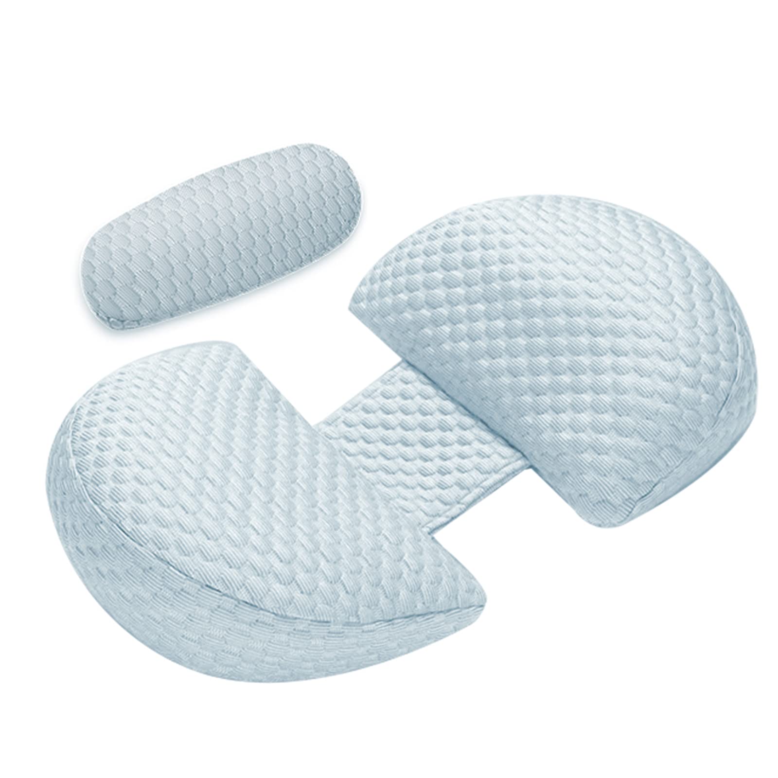 ShowyLive Pregnancy Wedge Pillow for Sleeping Maternity Body Pillow for Pregnant Women with Detachable Washable Cover, Support for Back, Hips, Legs (Blue)