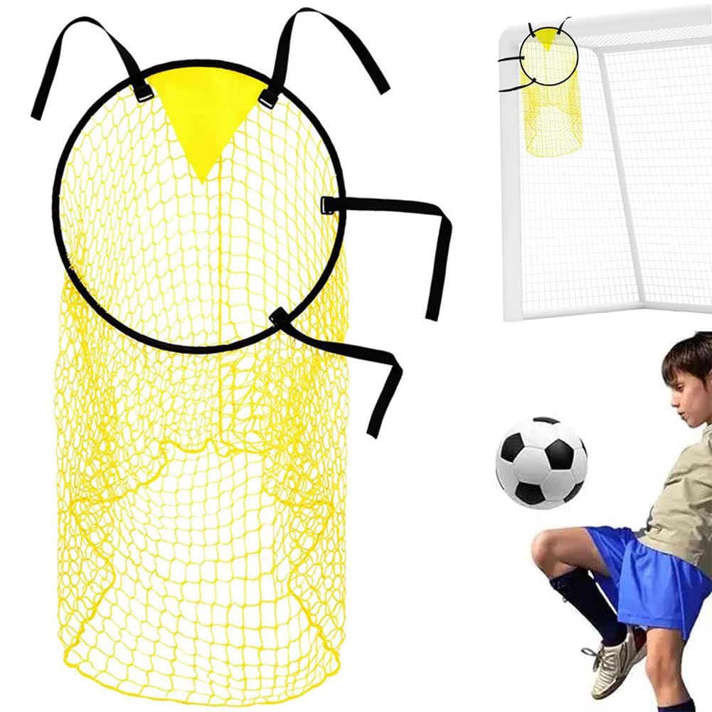 BCTHLBF Football Training Equipment, Field Nets Training For Quarterbacks Practice, Accuracy Training Goal Target Nets for Shootings,Finishing Drill 45x60cm Yellow