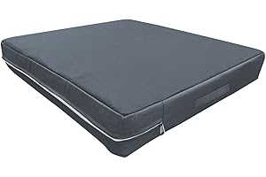 ANANMEI Dog Bed Cover for 44" L 32" W 4" H - 600D Oxford Waterproof with Zipper and Carry Handle - Washable, Cover Only (Gray)