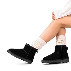 DREAM PAIRS Snow Boots for Women Genuine Suede Faux