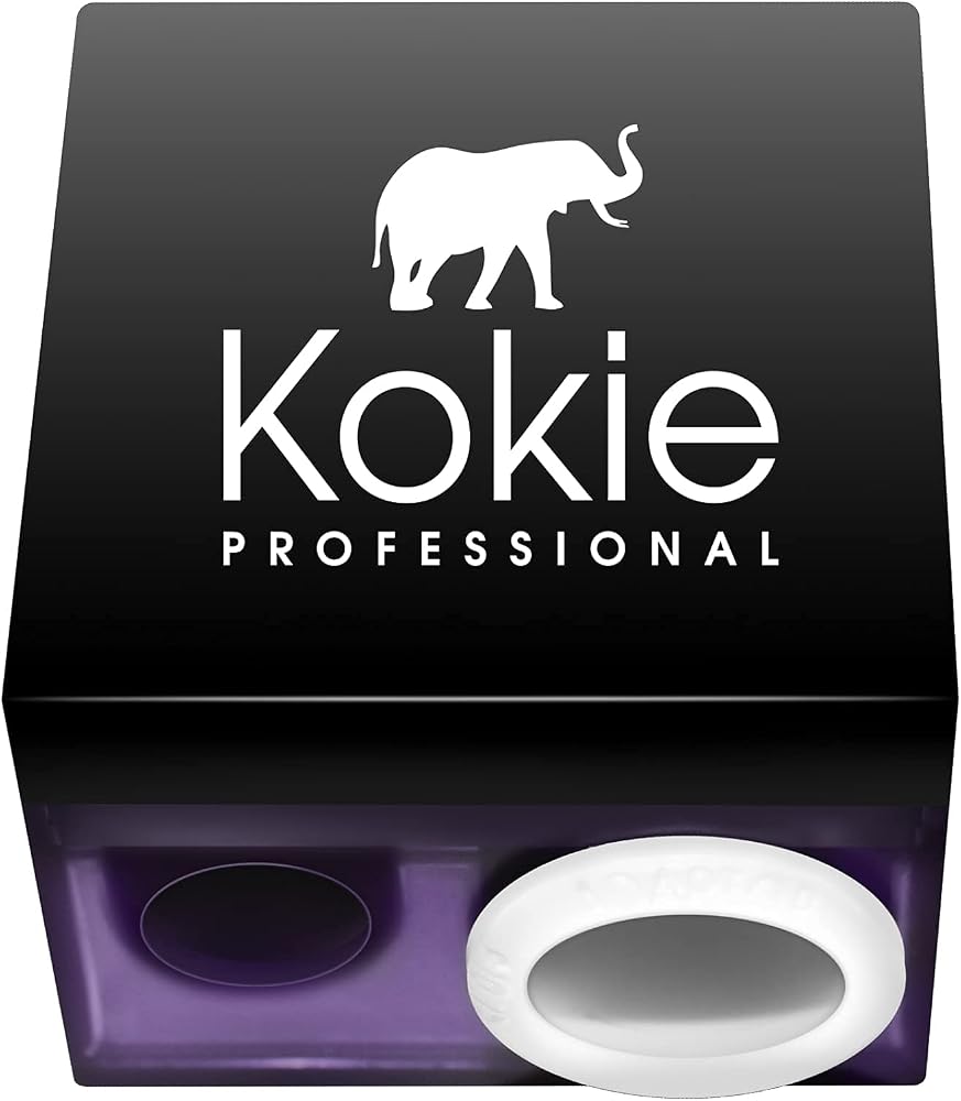 Kokie Makeup Pencil Sharpener for Lip, Eyebrow, and Eyeliner Pencil, Made in German Stainless Steel Blade, Size-Adjusting Ada