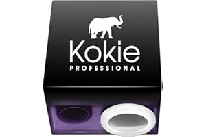 Kokie Makeup Pencil Sharpener for Lip, Eyebrow, and Eyeliner Pencil, Made in German Stainless Steel Blade, Size-Adjusting Adapter, Cleaning Stick